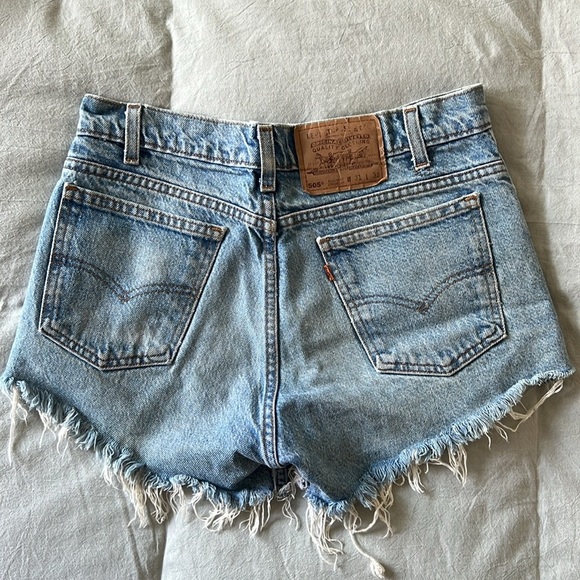 Vintage Blue Denim Levis Cutoffs - Picture 3 of 3